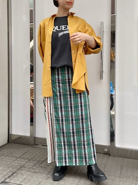 「B'2nd（ビーセカンド）のアイテム（ブーツ）」を使った、T.yukikoさん（レディース・156cm）の春コーディネート