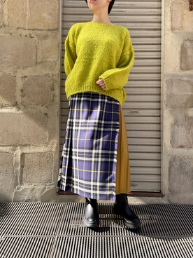 「TRICOTS JEAN MARC（トリコットジーンマルク）のアイテム（ニット/セーター）」を使った、T.yukikoさん（レディース・156cm）の秋コーディネート