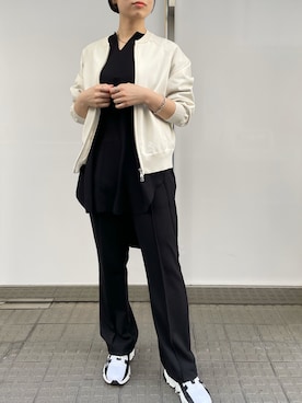 「オケージョン」｜「アイテム（ブルゾン）」を使った、T.yukikoさん（レディース・156cm）の春コーディネート