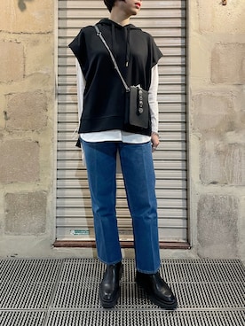「B'2nd（ビーセカンド）のアイテム（ブーツ）」を使った、T.yukikoさん（レディース・156cm）の冬コーディネート