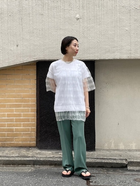 「NAKAGAMI（ナカガミ）のアイテム」を使った、T.yukikoさん（レディース・156cm）の春コーディネート