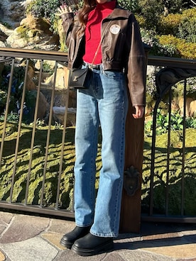 「CELINE（セリーヌ）のアイテム」を使った、mau.さん（レディース・166cm）の冬コーディネート