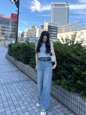 「アイテム（シューズ、グリーン系）」を使った、mau.さん（レディース・166cm）の夏コーディネート