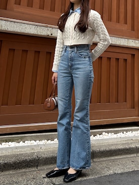 「by muni:r（バイ ムニール）のアイテム」を使った、mau.さん（レディース・166cm）の春コーディネート