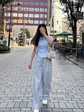 「アイテム（スウェットパンツ）」を使った、mau.さん（レディース・166cm・20代）の夏コーディネート