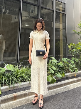 「CELINE（セリーヌ）のアイテム（ショルダーバッグ）」を使った、mau.さん（レディース・166cm）の夏コーディネート