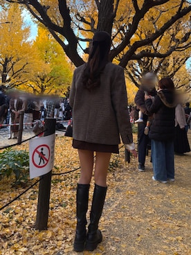 「アイテム（ブーツ）」を使った、mau.さん（レディース・166cm・20代）の秋コーディネート