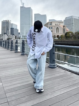 「vetements」｜kaっすさん（メンズ・175cm）の冬コーディネート