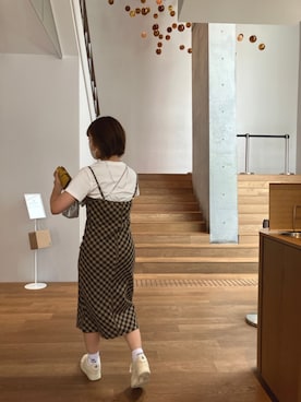 「airforce1」｜「アイテム（ワンピース/ドレス）」を使った、ﾇﾏｺさん（レディース・158cm）の夏コーディネート
