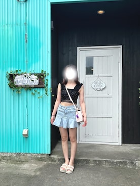 「アイテム（タンクトップ）」を使った、あいかさん（骨格ウェーブ・レディース・153cm）の夏コーディネート