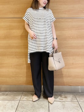 「RIVE DROITE（リヴドロワ）の《予約》【MAUA JEWELRY（マウアジュエリー）】ロングネックレス（ネックレス）」を使った、sa-kiiさん（レディース・159cm）の夏コーディネート