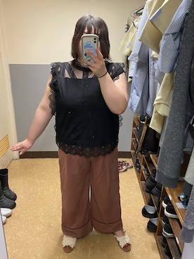「デブでもオシャレしたい」｜「アイテム（サンダル）」を使った、えなじーさん（レディース・156cm）の夏コーディネート