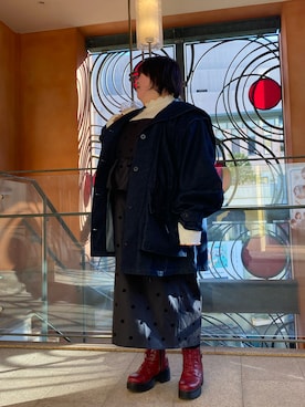 「Heather（ヘザー）のアイテム」を使った、えなじーさん（レディース・156cm）の春コーディネート