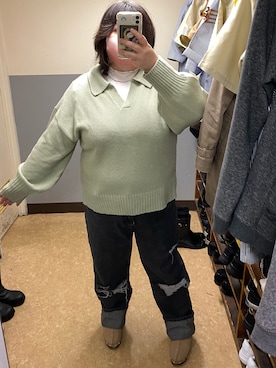 「デブでもオシャレしたい」｜「アイテム（サンダル）」を使った、えなじーさん（レディース・156cm）の春コーディネート