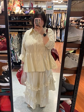 「Heather（ヘザー）のアイテム（バッグ）」を使った、えなじーさん（レディース・156cm）の夏コーディネート