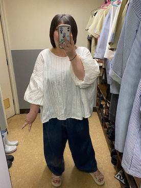 「デブでもオシャレしたい」｜「アイテム（サンダル）」を使った、えなじーさん（レディース・156cm）の秋コーディネート