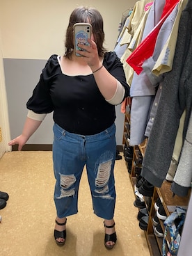 「デブでもオシャレしたい」｜「アイテム（サンダル）」を使った、えなじーさん（レディース・156cm）の夏コーディネート