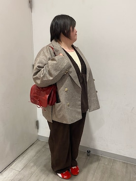 「GALLEST（ギャレスト）のアイテム」を使った、えなじーさん（レディース・156cm）の冬コーディネート