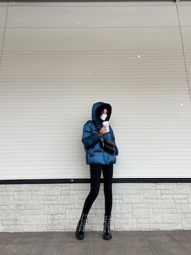 「AIGLE（エーグル）のアイテム（ジャケット/アウター）」を使った、miaさん（レディース・164cm）の冬コーディネート