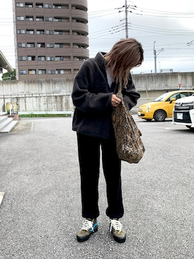 「Graphpaper（グラフペーパー）のアイテム（ジャケット/アウター）」を使った、narusyanさん（レディース・160cm）の冬コーディネート