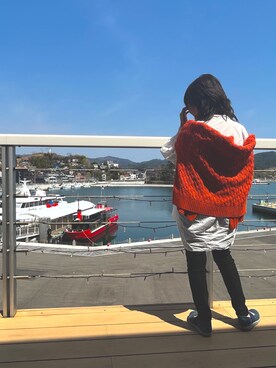 「Samansa Mos2 blue（サマンサモスモスブルー）のアイテム（トップス）」を使った、大豆さんさん（レディース・154cm・20代）の春コーディネート