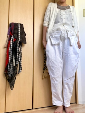 「Import & Select（インポートアンドセレクト）のアイテム（オールインワン・サロペット）」を使った、ue.yukaさん（レディース・158cm）の夏コーディネート