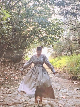 「アイテム（ワンピース/ドレス、シルバー系）」を使った、Esther🇹🇼さん（レディース・150cm）の夏コーディネート