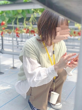 「chocomee（チョコミー）のアイテム（トップス）」を使った、むう🍎🍏さん（レディース・157cm）の冬コーディネート
