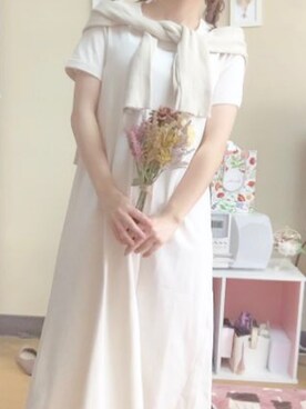 「UNIQLOコーデ」｜「アイテム（ワンピース/ドレス）」を使った、むう🍎🍏さん（レディース・157cm）の春コーディネート