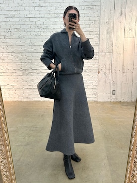 「アイテム（ブルゾン）」を使った、あさのさん（レディース・160cm）の秋コーディネート