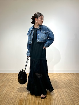 「Whim Gazette（ウィムガゼット）のアイテム」を使った、あさのさん（レディース・160cm）の春コーディネート