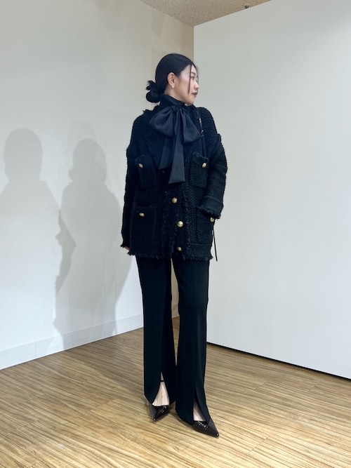 Whim Gazette スラックス パンツ フロントスリットパンツ