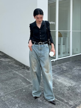 「Whim Gazette（ウィムガゼット）の【GEMINI】ダスティDENIM（デニムパンツ）」を使った、あさのさん（レディース・160cm・30代）の夏コーディネート