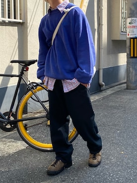 「POLO RALPH LAUREN（ポロ ラルフ ローレン）のクラシック フィット プラッド オックスフォード ワークシャツ（シャツ/ブラウス、その他）」を使った、tsukasa さん（メンズ・165cm）の春コーディネート