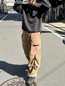「entire studios（エンタイアスタジオ）のFREIGHT CARGO（カーゴパンツ、ブラウン系）」を使った、tsukasa さん（メンズ・165cm）の秋コーディネート