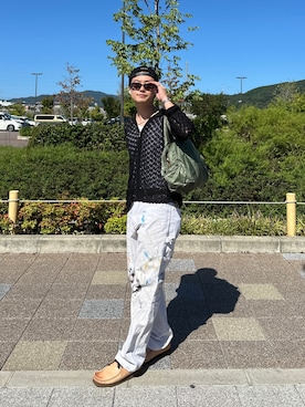 「アイテム（モカシン/デッキシューズ）」を使った、tsukasa さん（メンズ・165cm・20代）の秋コーディネート