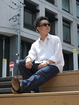 「BROOKS BROTHERS（ブルックスブラザーズ）のアイテム（シャツ/ブラウス）」を使った、tsukasa さん（メンズ・165cm）の秋コーディネート