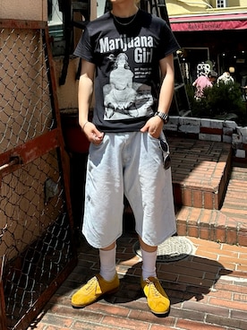 「ccxのアイテム（Tシャツ/カットソー、ブラック系）」を使った、tsukasa さん（メンズ・165cm）の春コーディネート