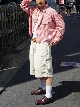 「Paraboot（パラブーツ）のアイテム（シューズ）」を使った、tsukasa さん（メンズ・165cm）の春コーディネート