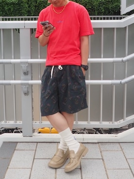 「CAMPER（カンペール）のアイテム」を使った、tsukasa さん（メンズ・165cm）の夏コーディネート