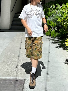 「A BATHING APE（アベイシングエイプ）のアイテム」を使った、tsukasa さん（メンズ・165cm）の春コーディネート