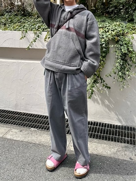 「BIRKENSTOCK（ビルケンシュトック）の《BIRKENSTOCK》Arizona Big ナロー（サンダル、ピンク系）」を使った、tsukasa さん（メンズ・165cm）の春コーディネート