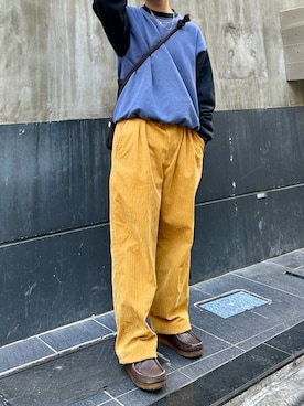 「usedのアイテム（スウェット、ブルー系）」を使った、tsukasa さん（メンズ・165cm）の秋コーディネート