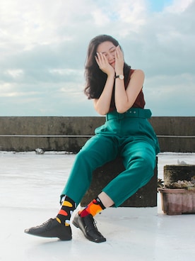 「SOUNDS GOOD（サウンズグッド）のアイテム」を使った、阿霽 JILL YANGさん（レディース・163cm）の秋コーディネート