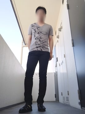 「TORNADO MART（トルネードマート）のアイテム（トップス）」を使った、Leonさん（メンズ・177cm）の秋コーディネート