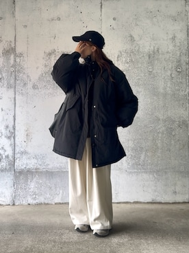 「アイテム（ダウンジャケット/コート）」を使った、chappyさん（レディース・160cm）の秋コーディネート