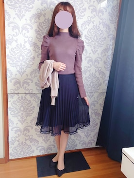「MK MICHEL KLEIN（エムケーミッシェルクラン）のアイテム」を使った、みやのさん（レディース・160cm）の冬コーディネート
