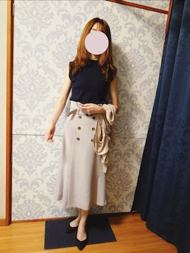 「アイテム（スカート）」を使った、みやのさん（レディース・160cm・30代）の秋コーディネート