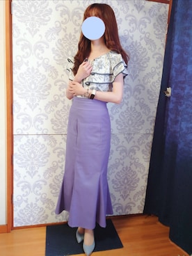 「ブルーコーデ」｜「アイテム（アナログ腕時計）」を使った、みやのさん（レディース・160cm）の夏コーディネート