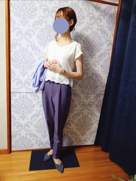 「ブルー×ホワイト」｜みやのさん（レディース・160cm）の秋コーディネート